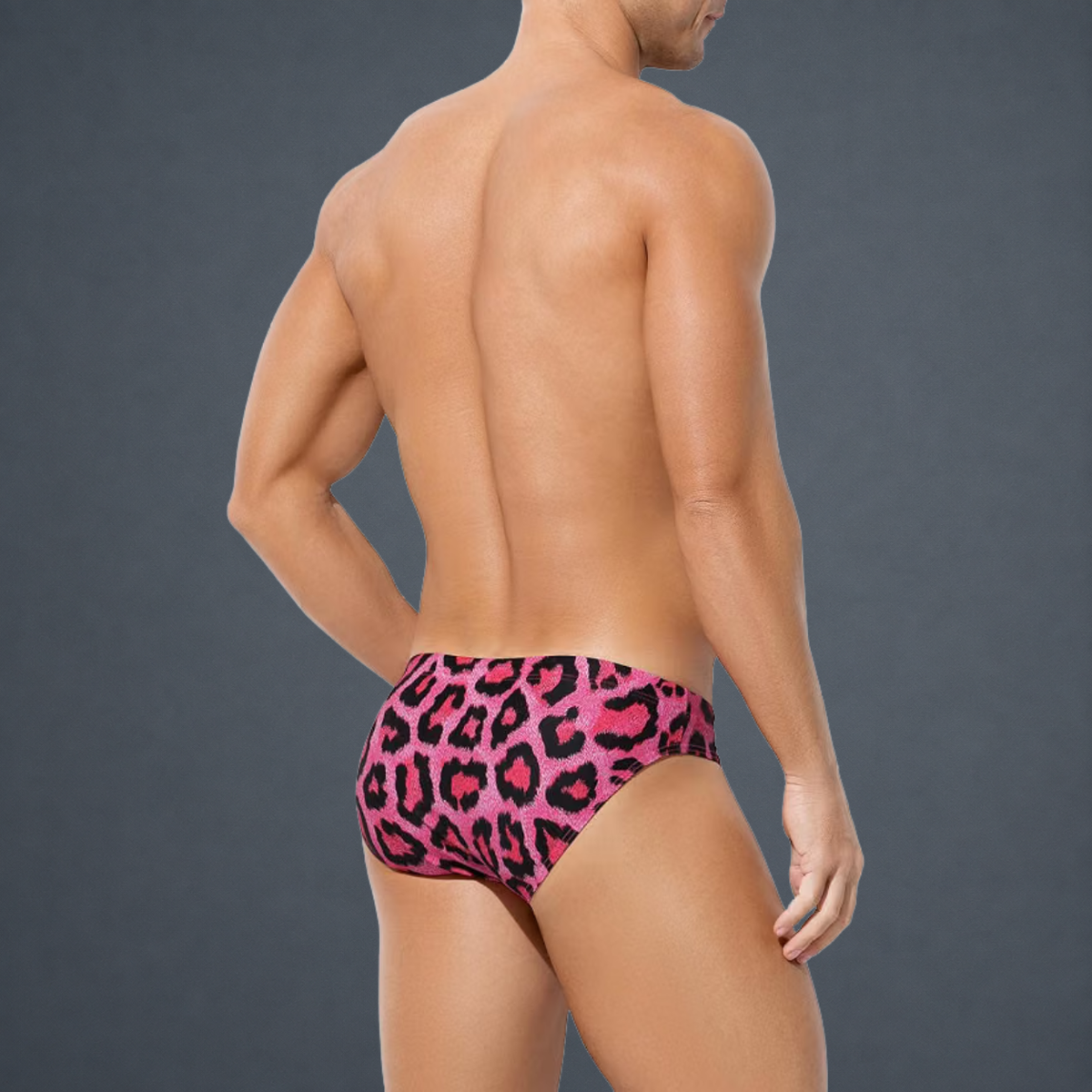 Pink Leopard Swim Briefs