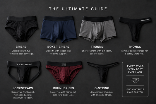 Men’s Underwear Styles Explained: Briefs, Trunks, Thongs, Jockstraps & More