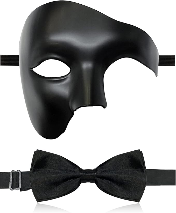 Phantom Masquerade Mask & Bowtie
