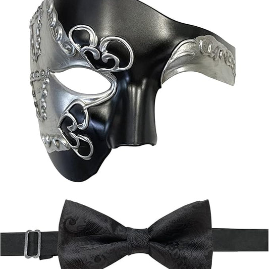 Phantom Masquerade Mask & Bowtie
