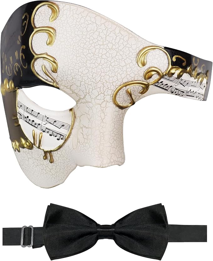 Phantom Masquerade Mask & Bowtie